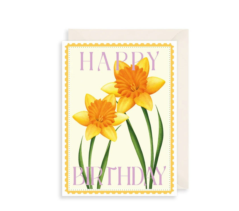 Daffodils Birthday Card