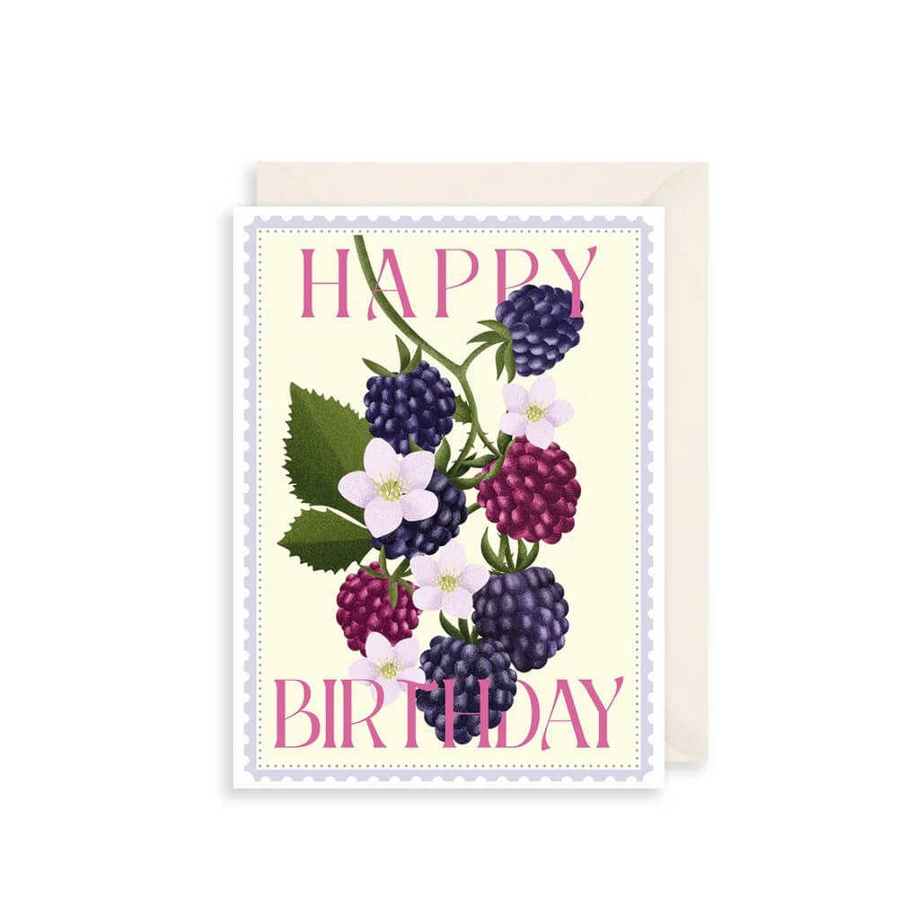 Blackberries Birthday Card