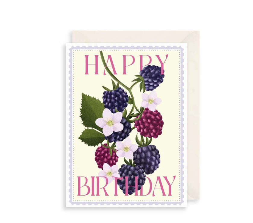 Blackberries Birthday Card