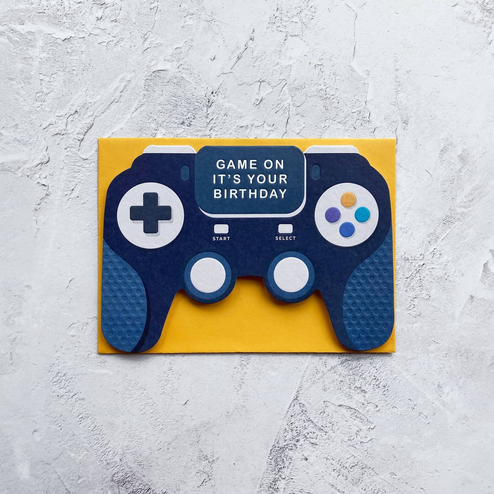 Gaming Die-Cut Birthday Card