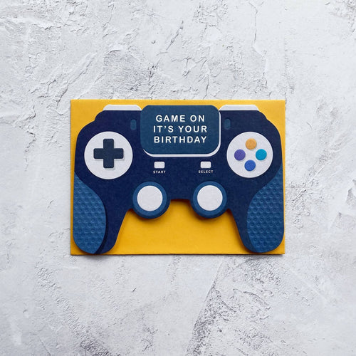 Gaming Die-Cut Birthday Card