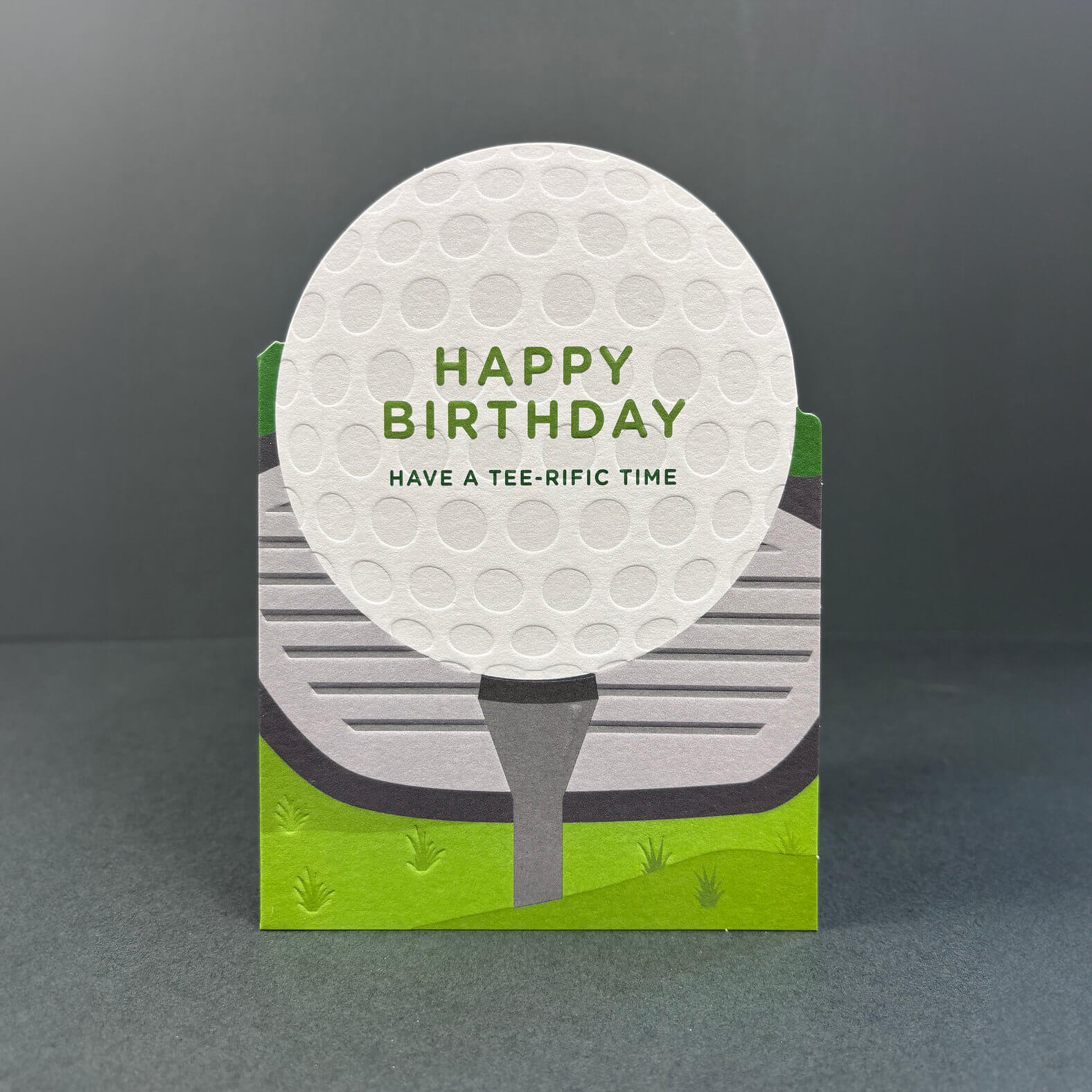 Golf Die-Cut Birthday Card