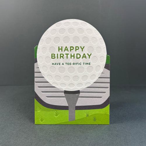Golf Die-Cut Birthday Card