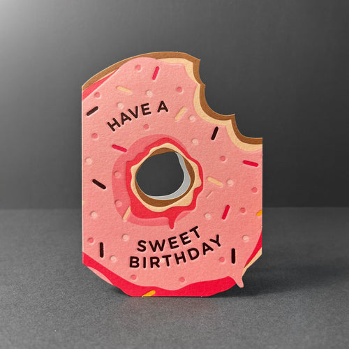 Doughnut Die-Cut Birthday Card