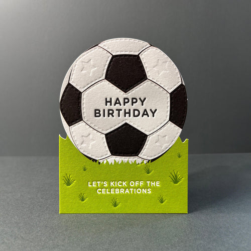 Football Die-Cut Birthday Card