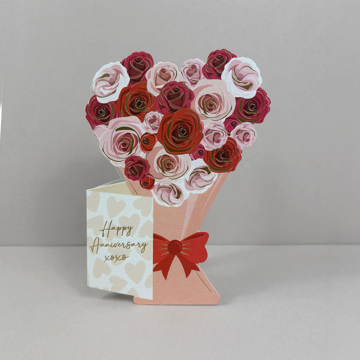 Roses Die-Cut Anniversary Card