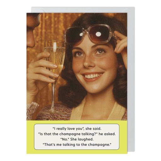 Champagne Birthday Card