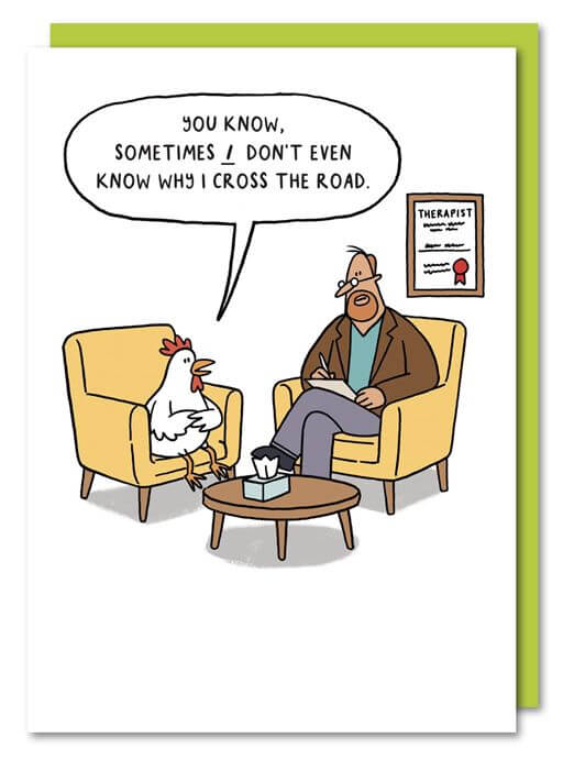 Chicken Cross Road Birthday Card