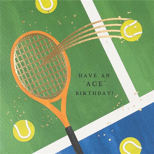 Tennis Birthday Card