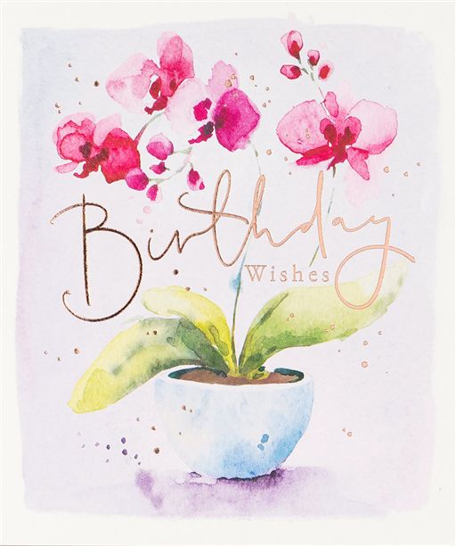 Orchid Birthday Card
