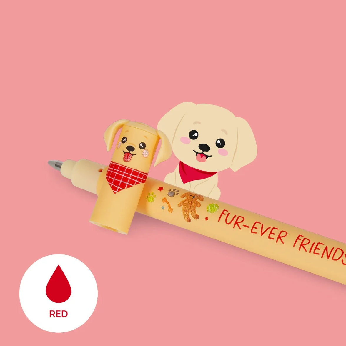 Cute Dog Erasable Gel Pens - Fur-Ever Friends Set of 3