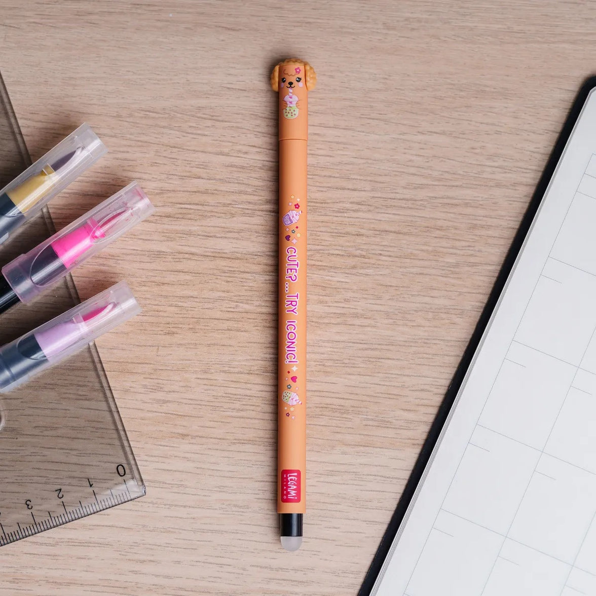 Cute Dog Erasable Gel Pens - Fur-Ever Friends Set of 3