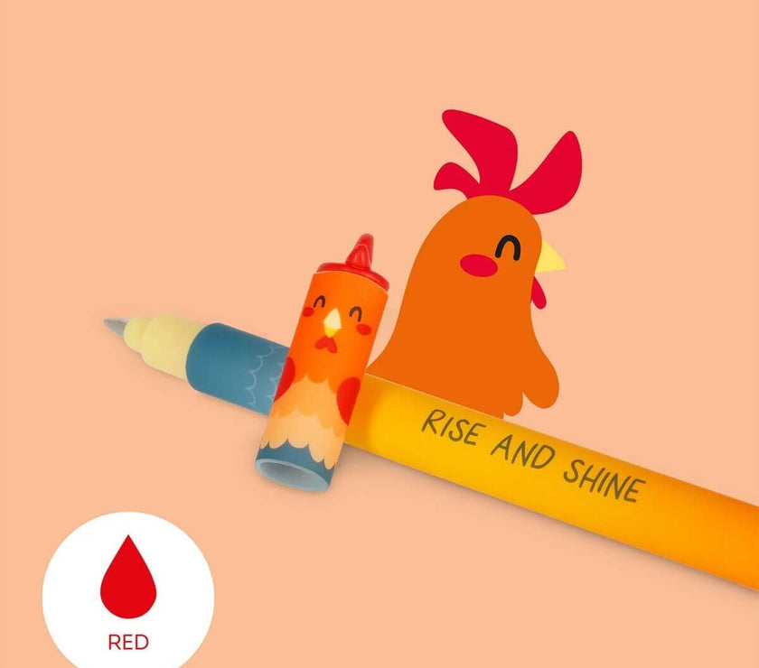 Set of 4 Legami Erasable Farm Pens