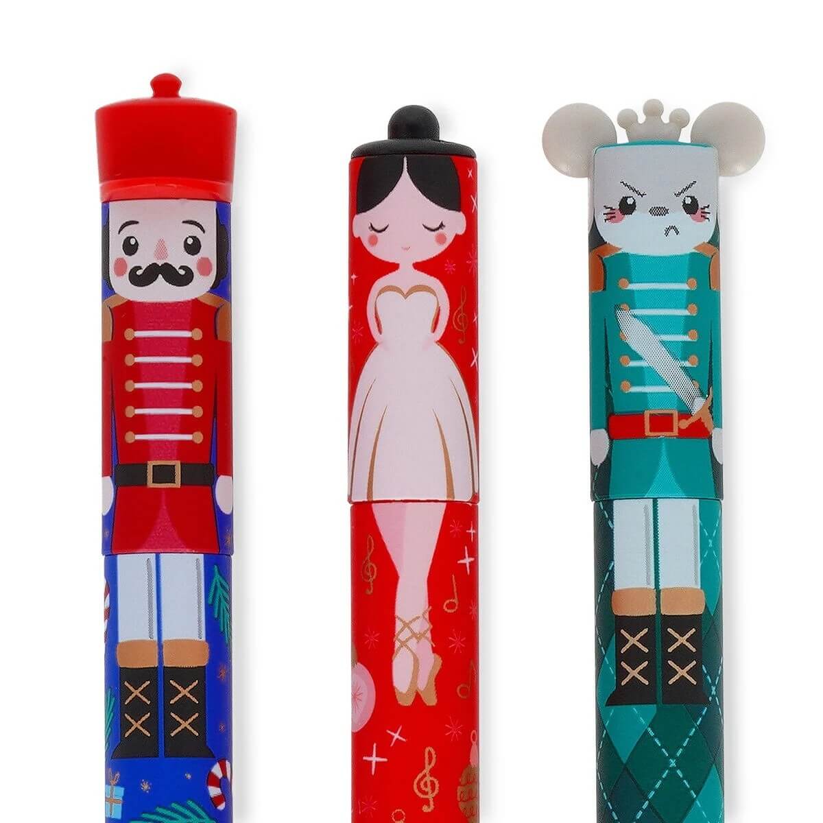 Set of 3 Erasable Christmas Nutcracker Pens