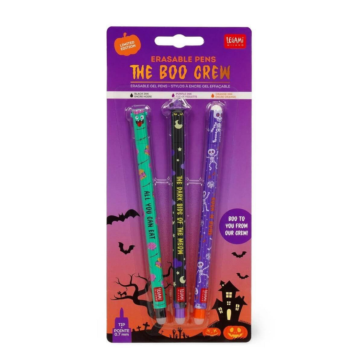 Set of 3 Erasable Halloween Pens - House of Cards