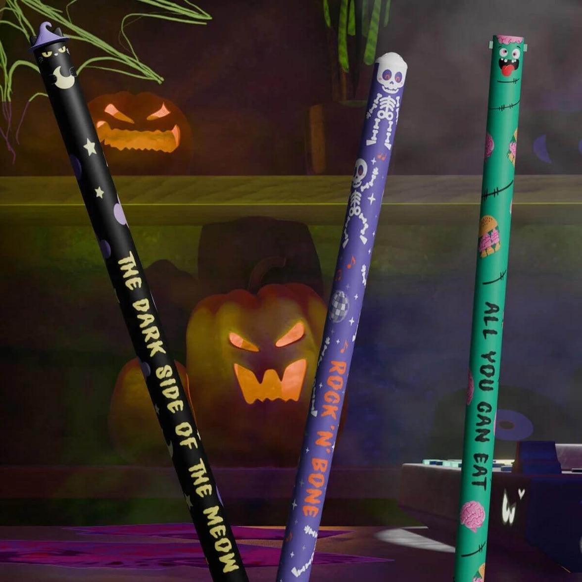 Set of 3 Erasable Halloween Pens - House of Cards