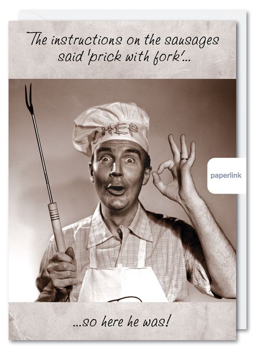 Prick with Fork Birthday Card