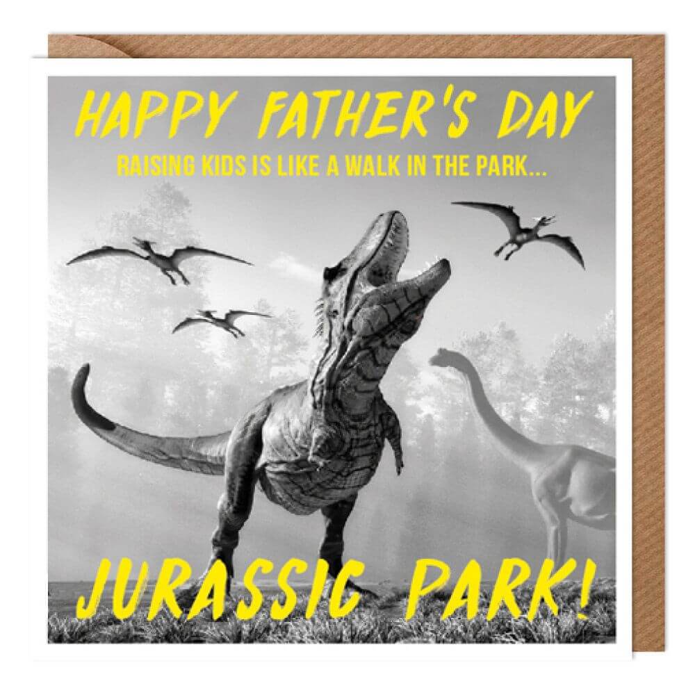 Jurassic Park Father's Day Card