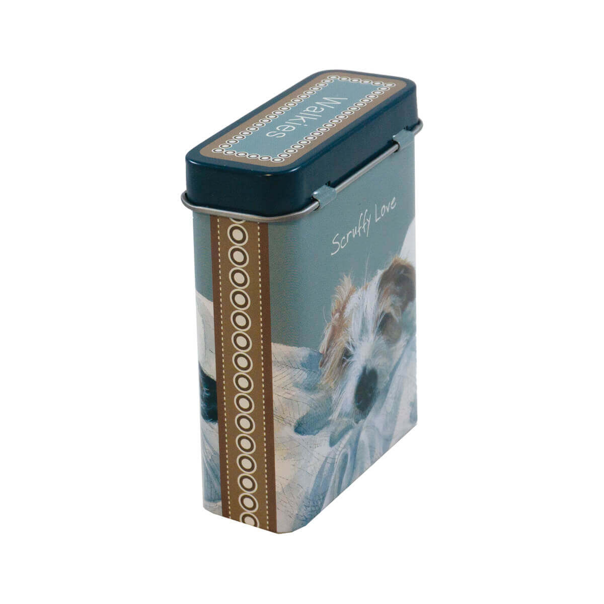 Dog Treat Tin - Rough Coat Jack Russell Scruffy Love