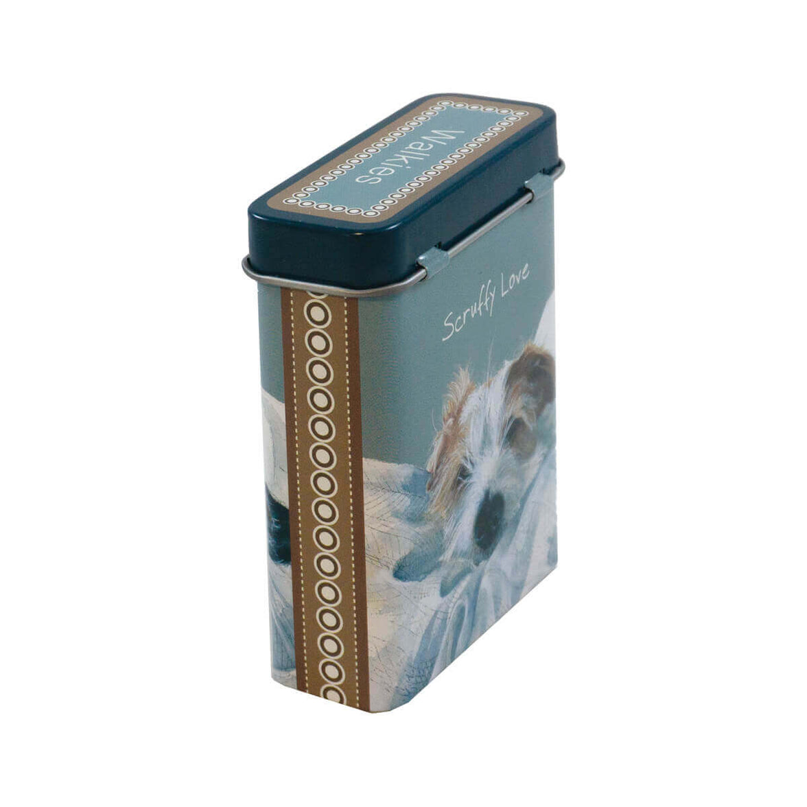 Dog Treat Tin - Rough Coat Jack Russell Scruffy Love