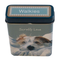 Dog Treat Tin - Rough Coat Jack Russell Scruffy Love