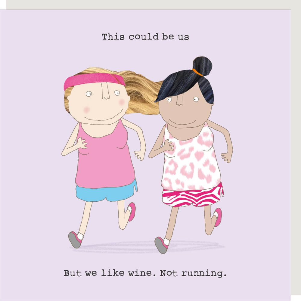 Wine Not Running Birthday Card