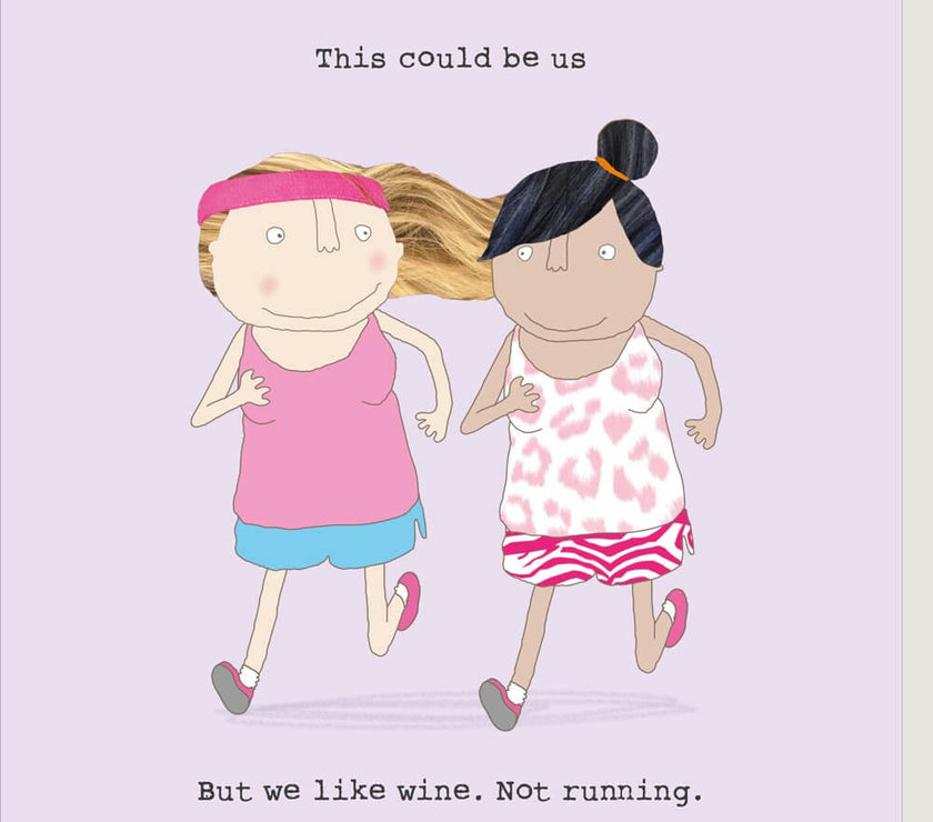 Wine Not Running Birthday Card