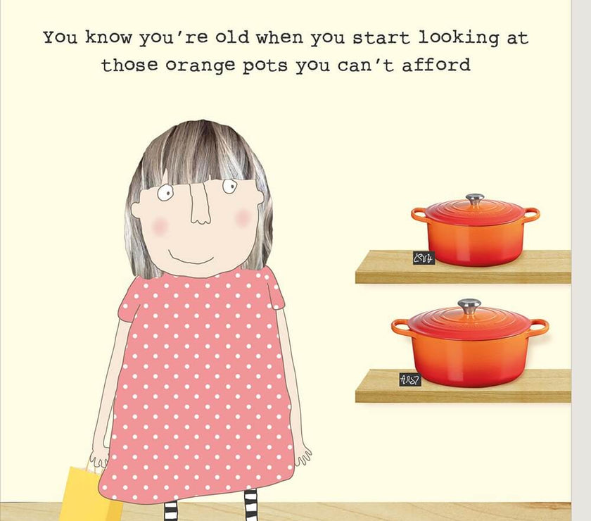 Orange Pots Birthday Card