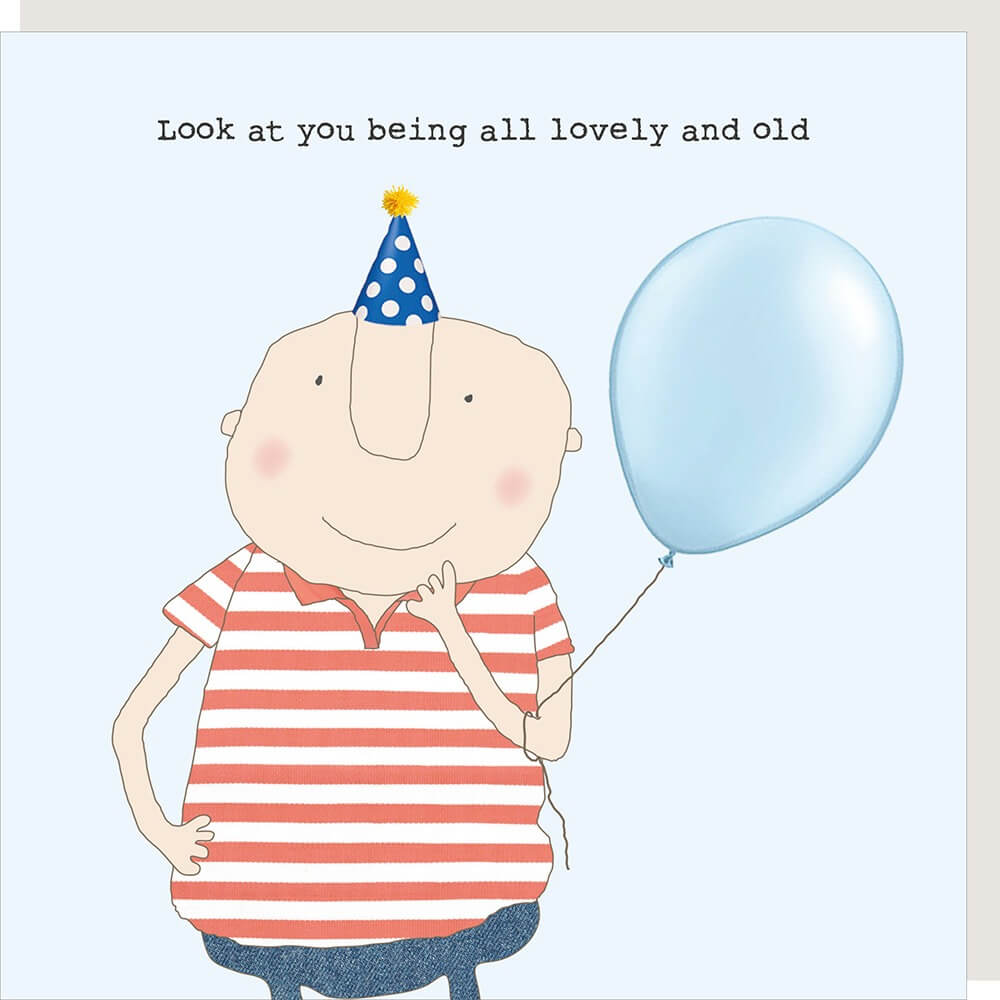 Lovely and Old Male Birthday Card