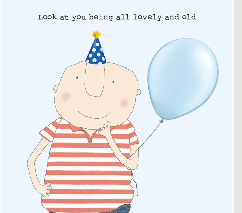 Lovely and Old Male Birthday Card