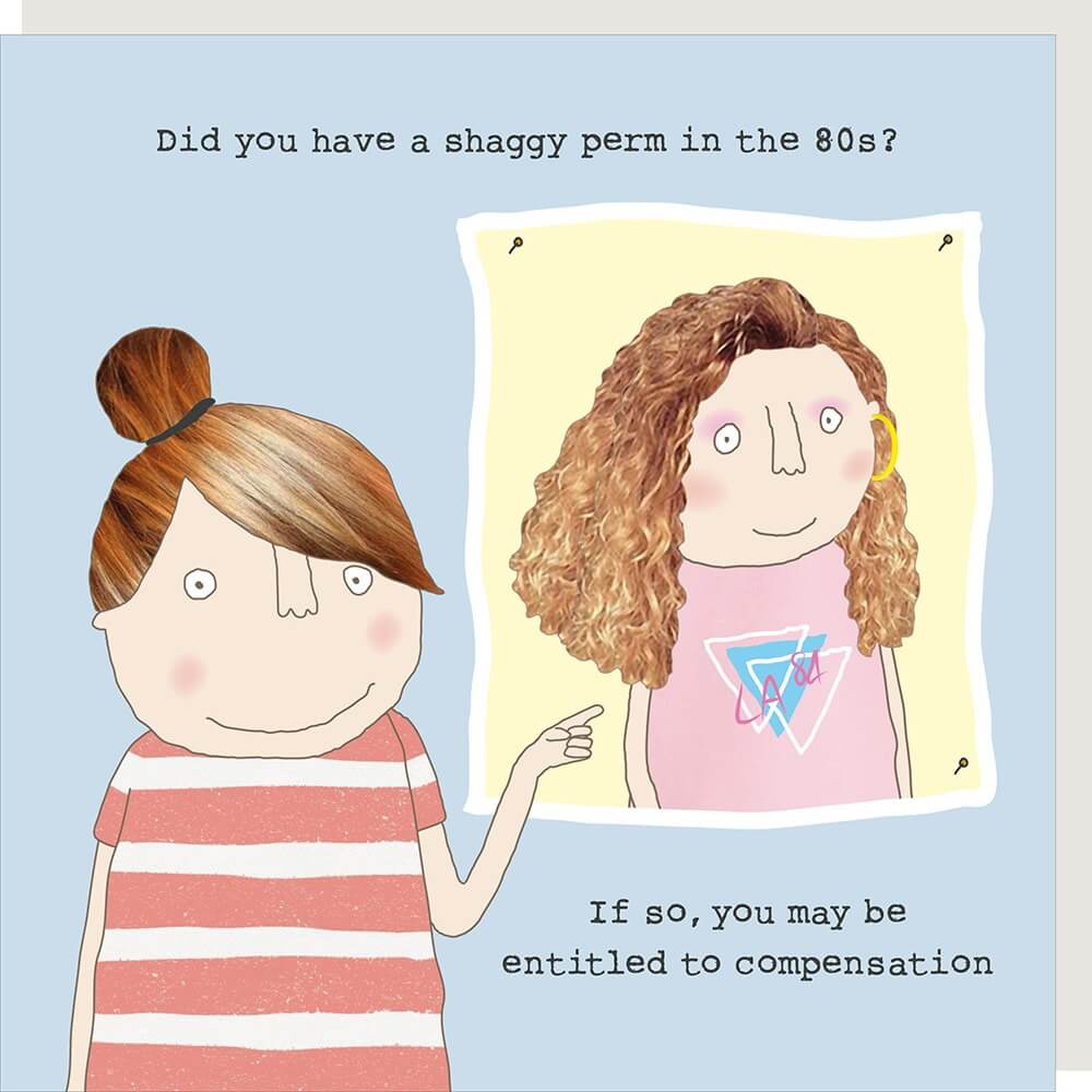 Shaggy Perm Birthday Card