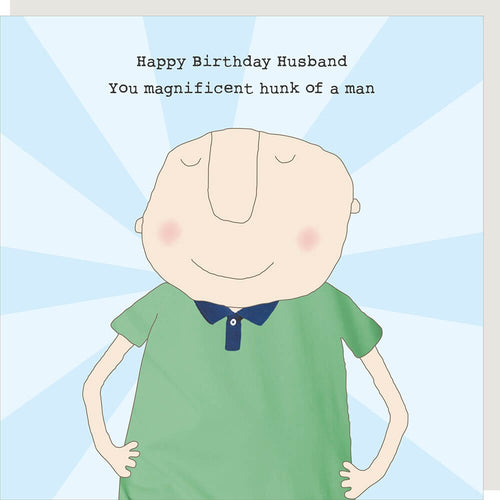 Husband Hunk Birthday Card