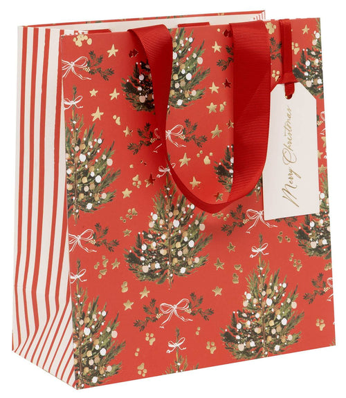 Medium Red Fir Christmas Gift Bag