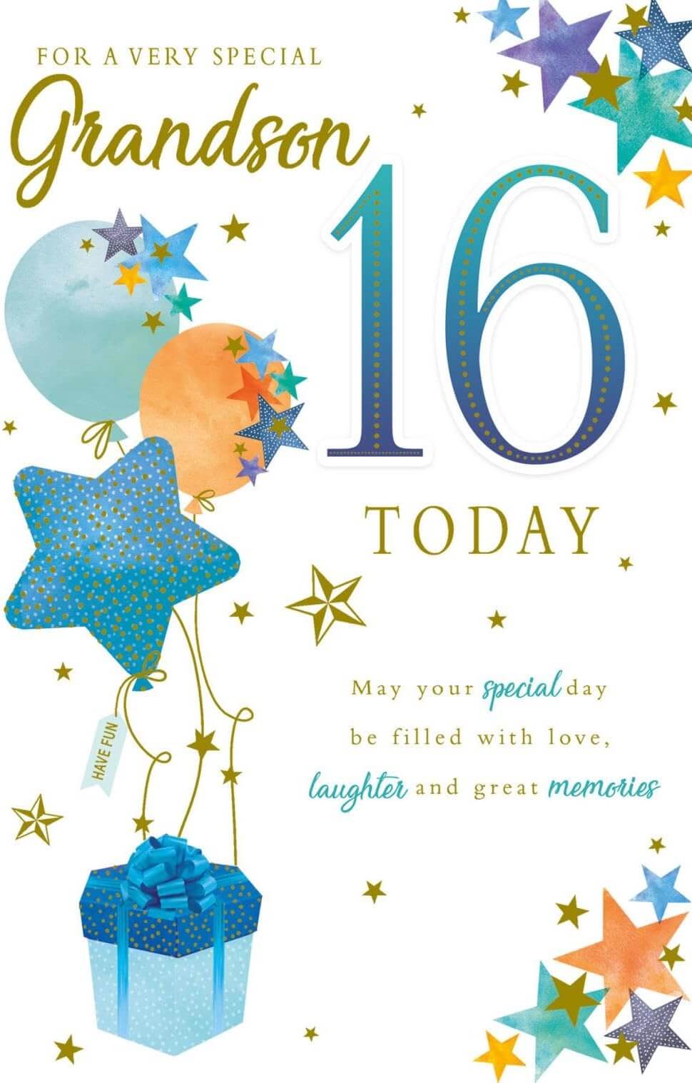 Grandson 16th Birthday Card