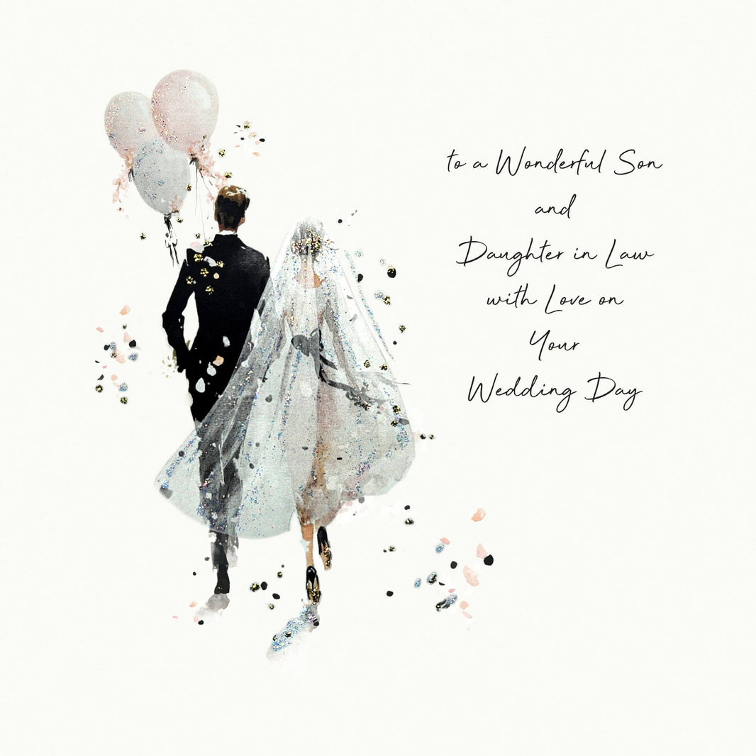 Son and Daughter-in-Law Wedding Card