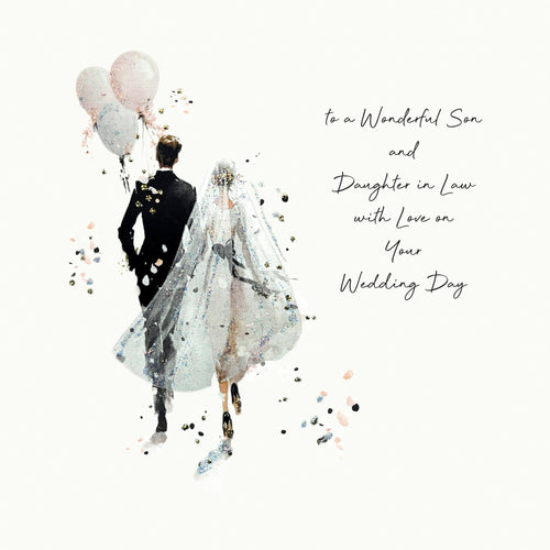 Son and Daughter-in-Law Wedding Card