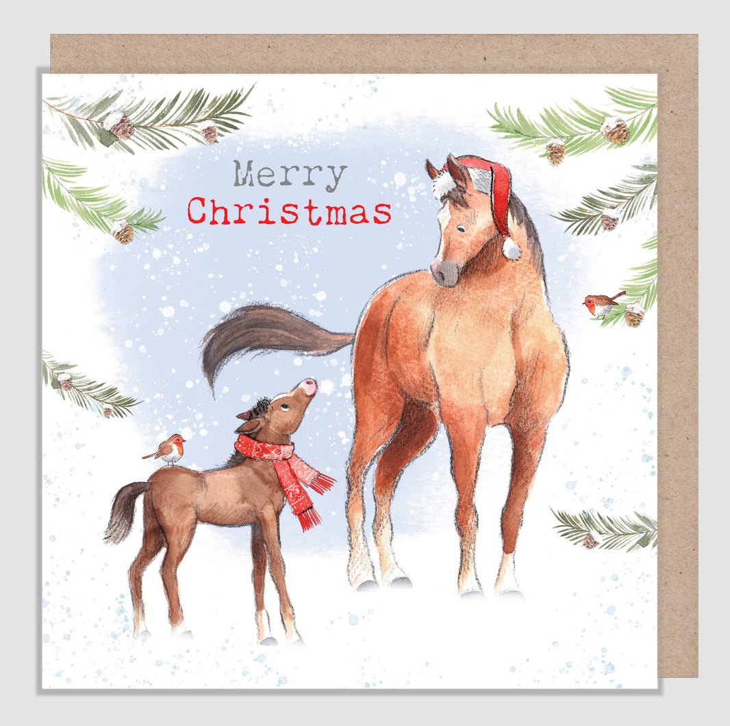 Horses Christmas Card