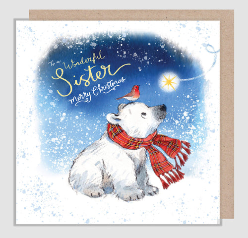 Sister Bear Christmas Card