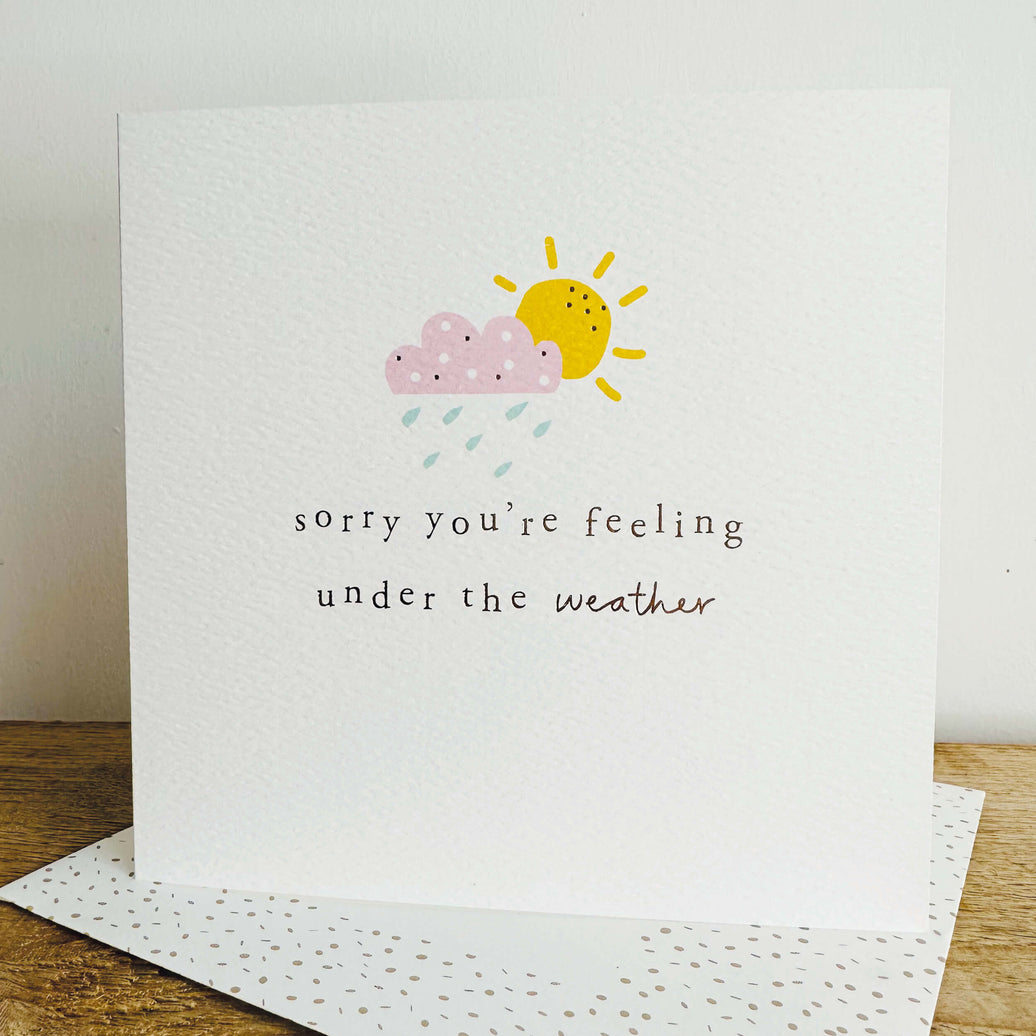Under Weather Get Well Card