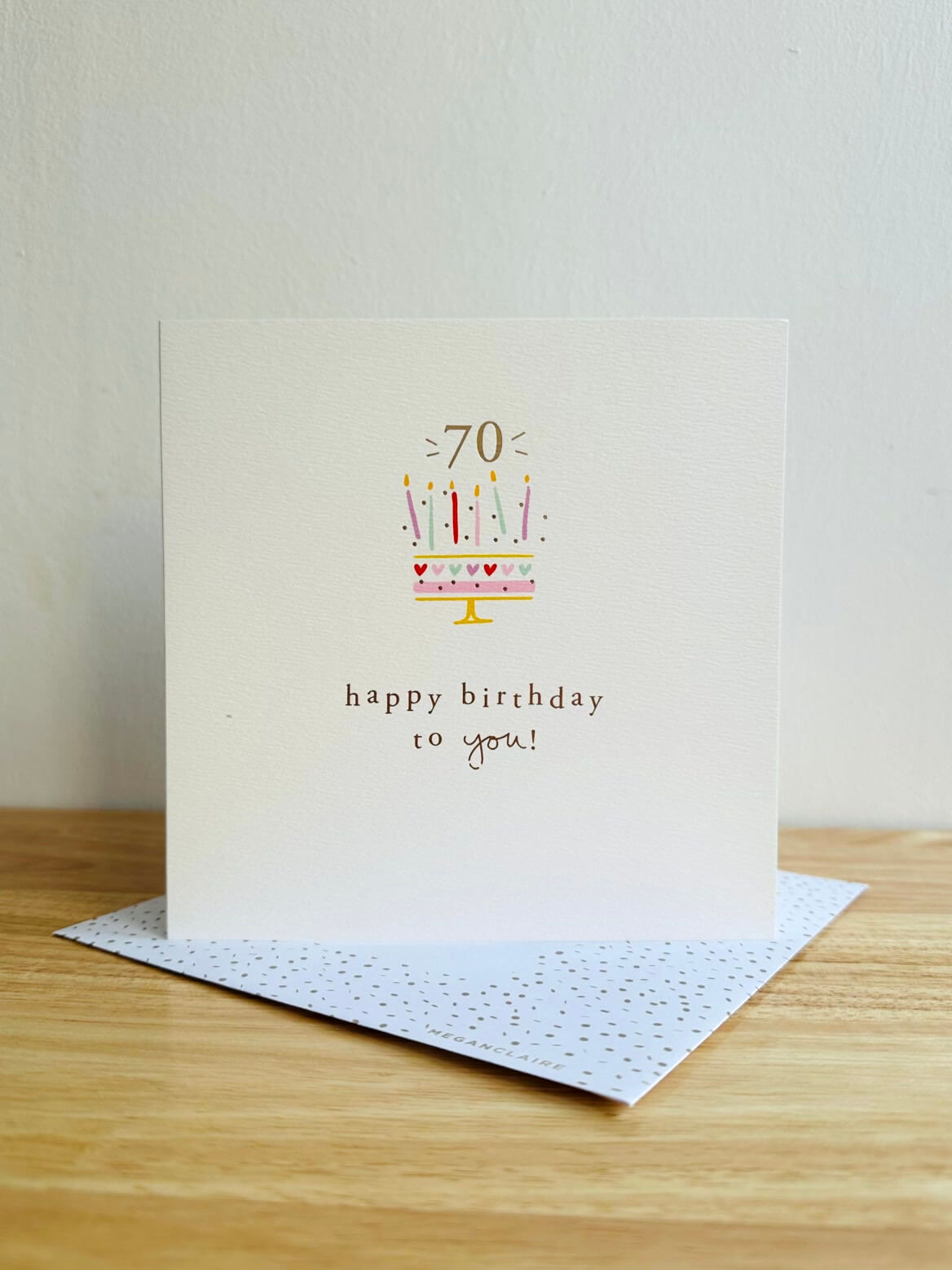 70th Cake Birthday Card