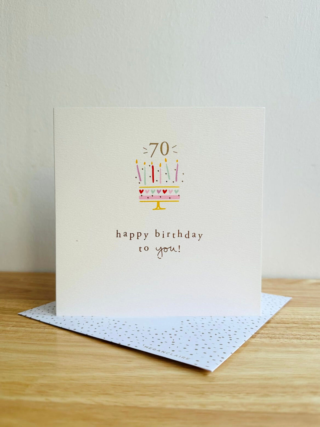 70th Cake Birthday Card