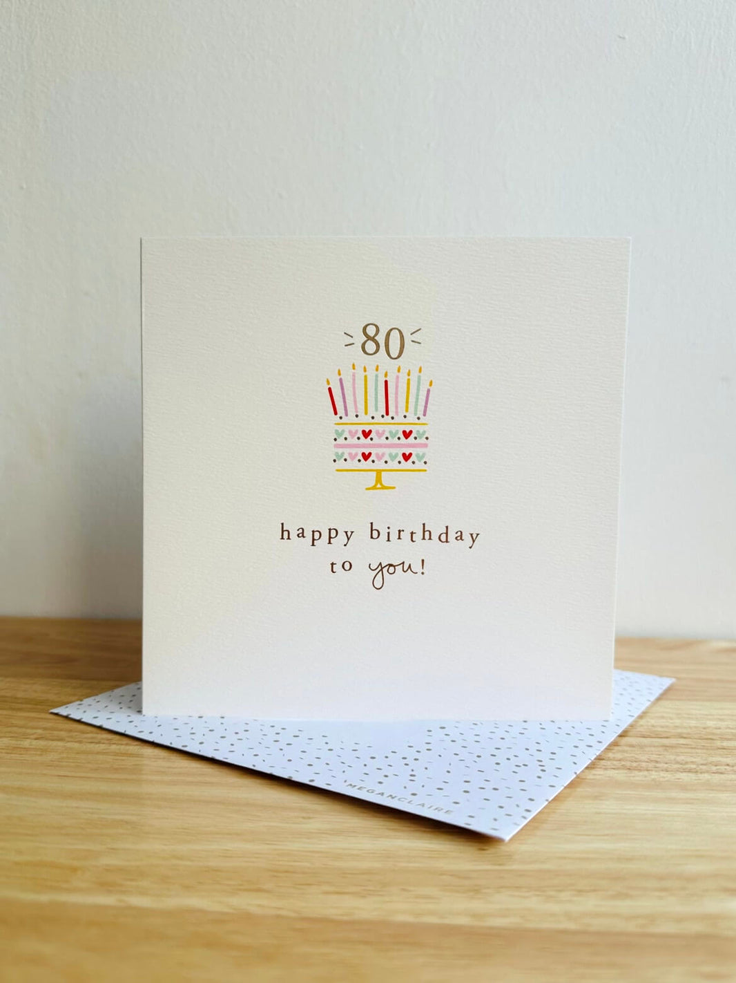 80th Cake Birthday Card