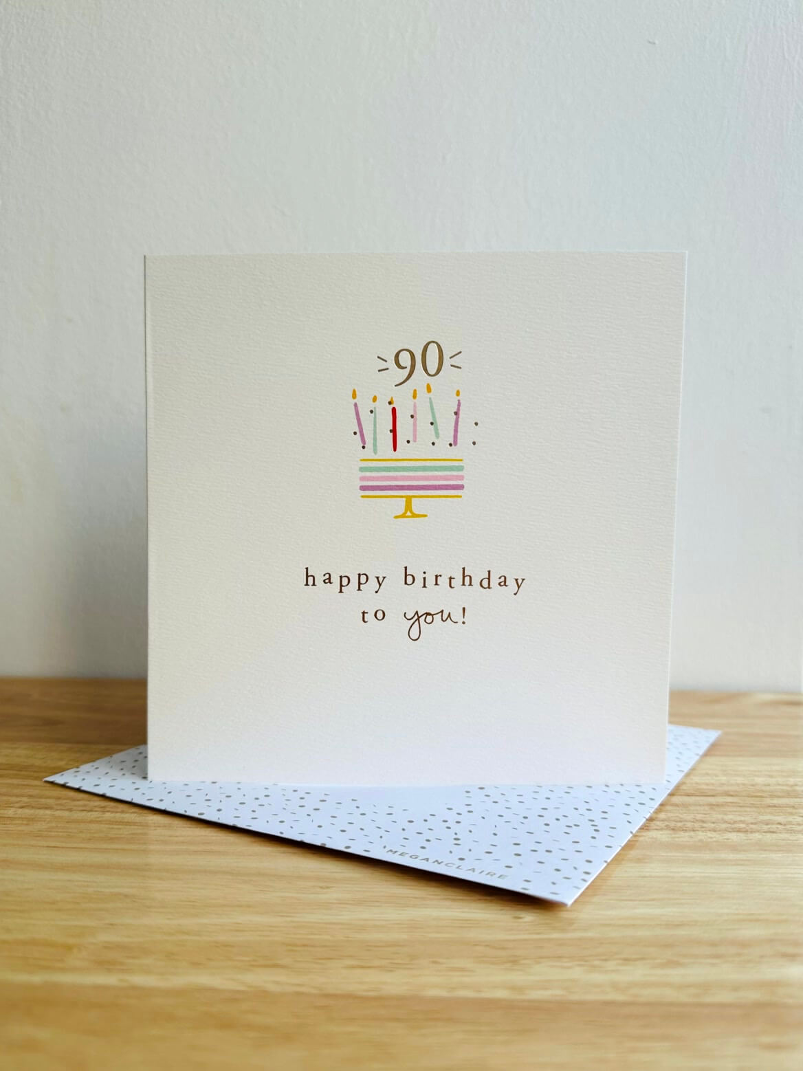 90th Cake Birthday Card