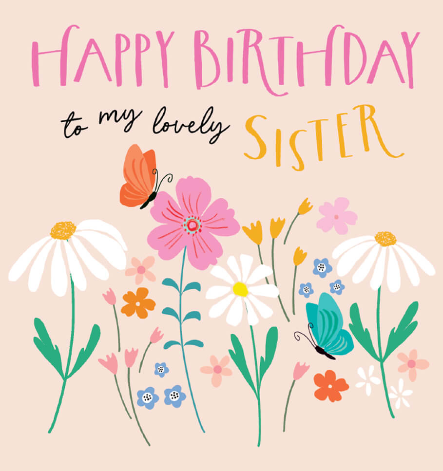Lovely Sister Birthday Card