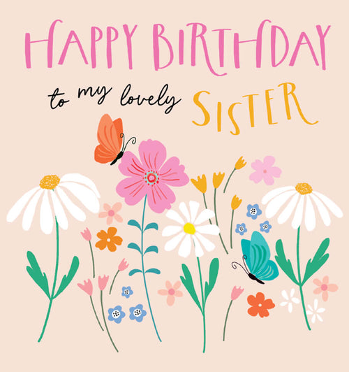 Lovely Sister Birthday Card