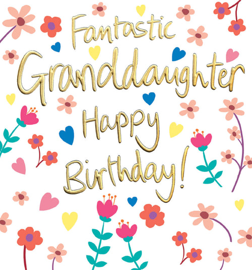 Fantastic Granddaughter Birthday Card
