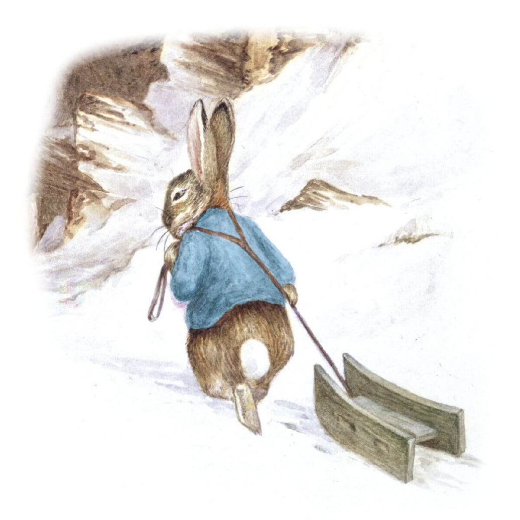 Peter Rabbit Sledge 8 Christmas Cards