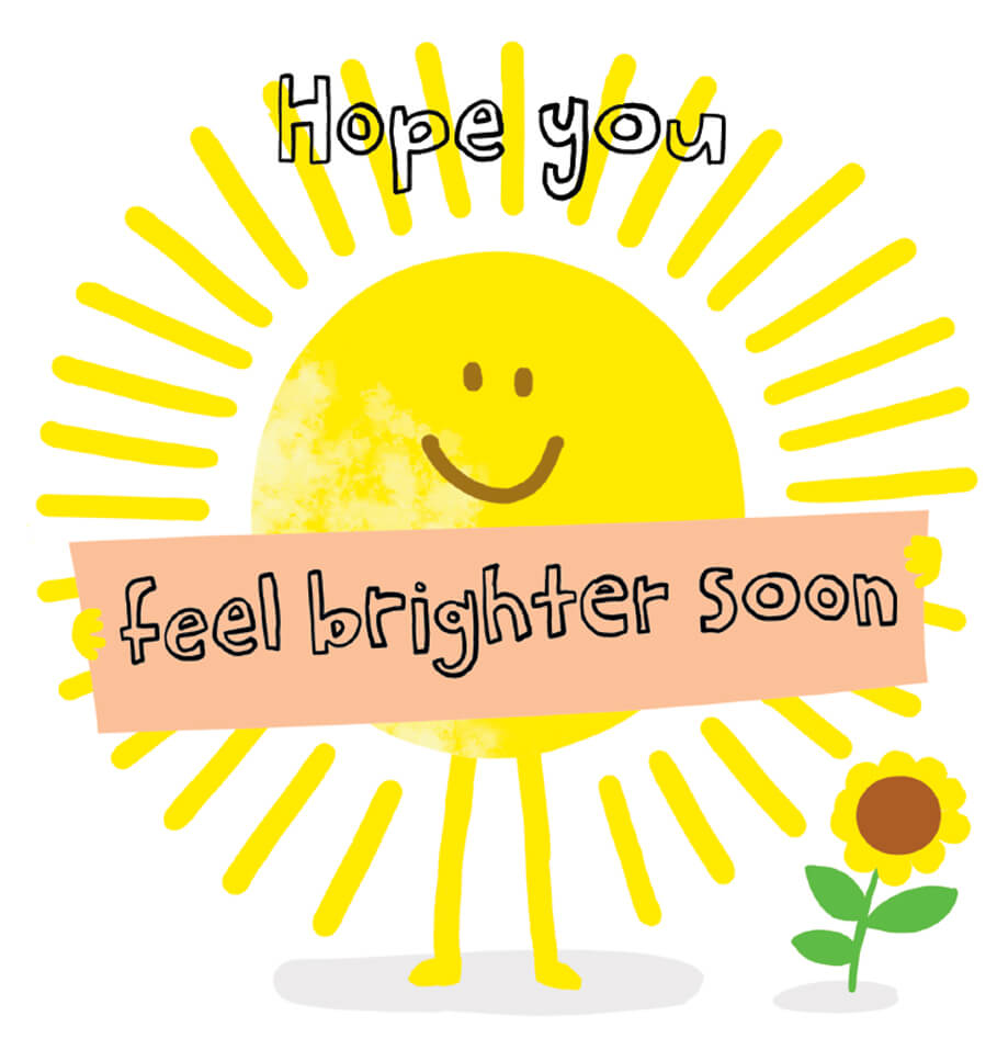 Get Well Soon Sunshine Greeting Card