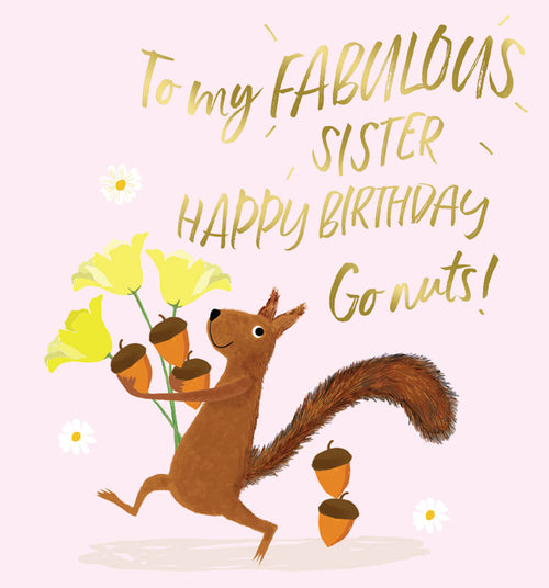 Fabulous Sister Birthday Card