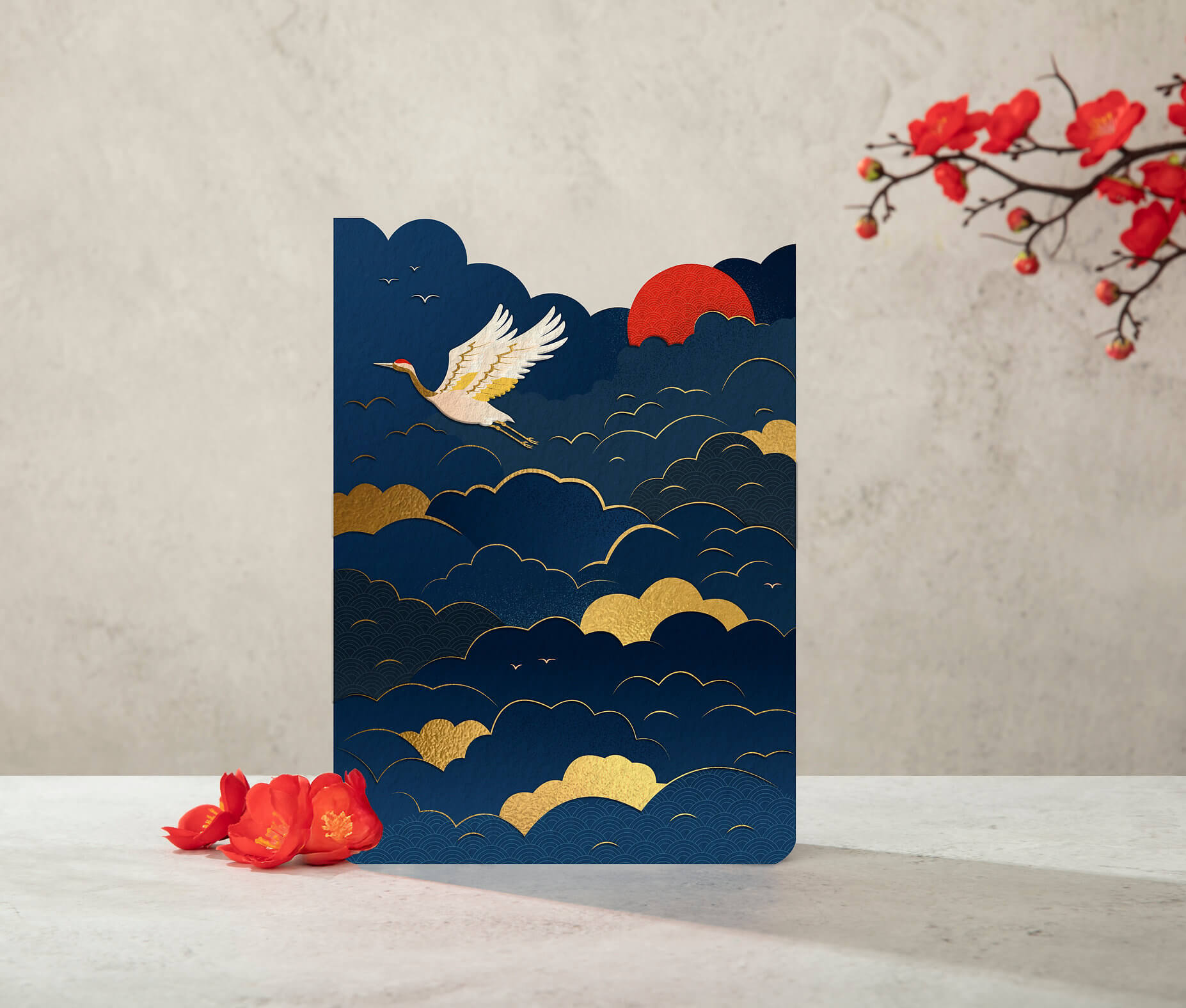 Crane Birthday Card